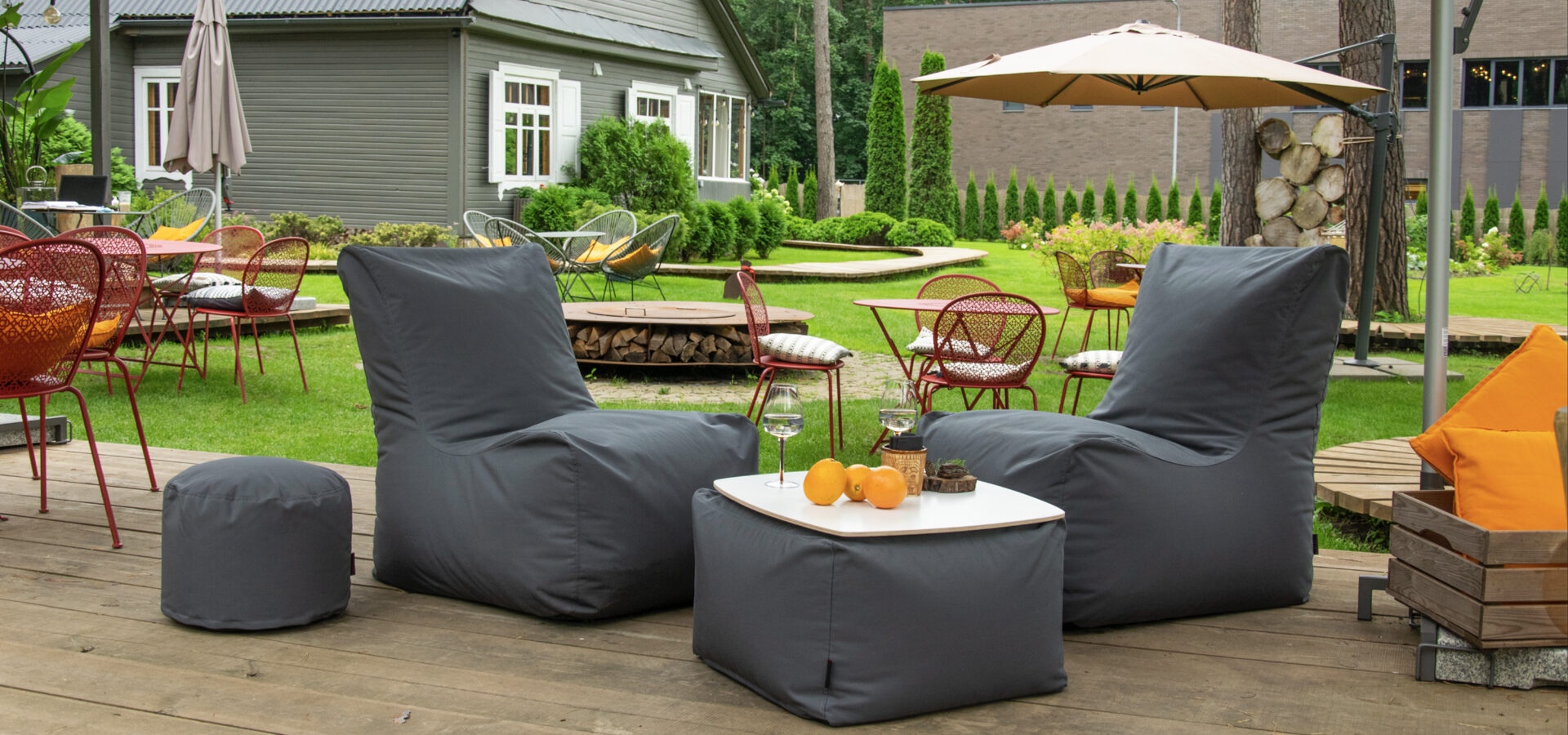 pouf extérieur pour jardin