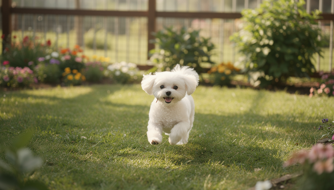 découvrez comment sécuriser et aménager votre jardin pour que votre bichon maltais puisse profiter de l'extérieur en toute sécurité et confort.