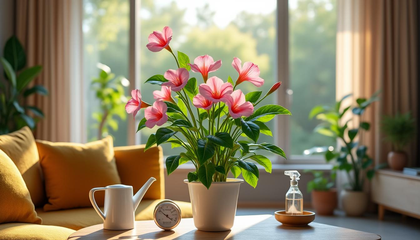 découvrez des astuces indispensables pour conserver votre dipladénia à l'intérieur et assurer sa survie toute l'année. conseils pratiques et entretien facile.