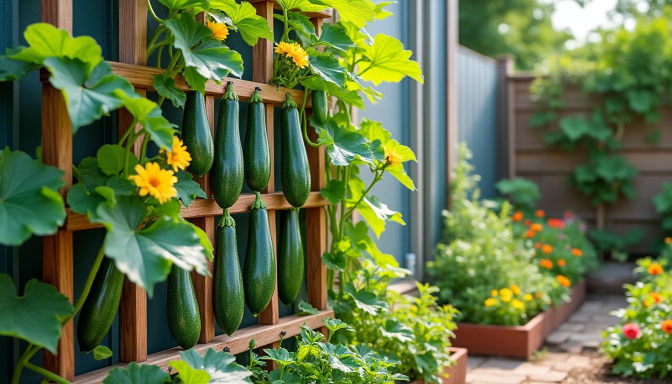 apprenez à cultiver des courgettes en hauteur pour optimiser l'espace de votre jardin. guide pratique pour maximiser votre récolte tout en gardant un jardin organisé et esthétique.