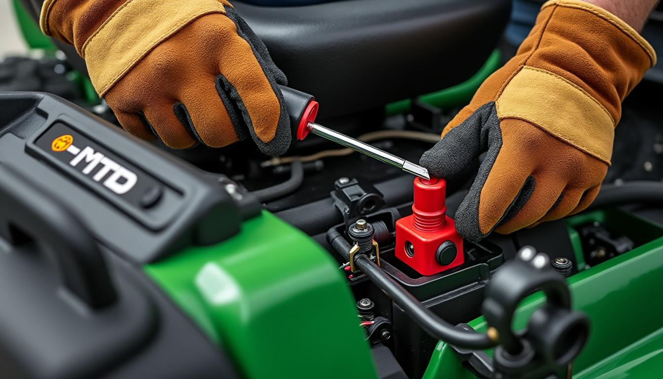 découvrez comment enlever facilement la sécurité du siège de votre tracteur tondeuse mtd grâce à notre guide simple et pratique.