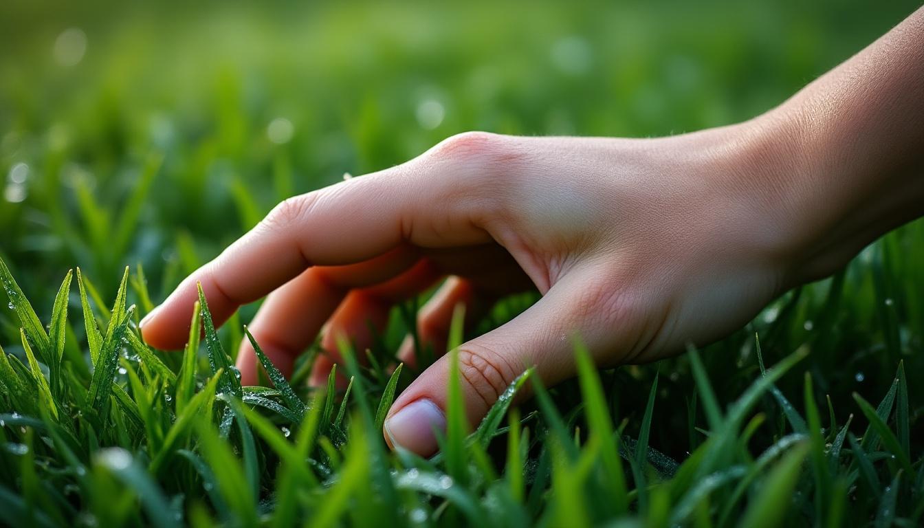découvrez comment toucher de l'herbe peut naturellement améliorer votre humeur et apporter bien-être et sérénité au quotidien.