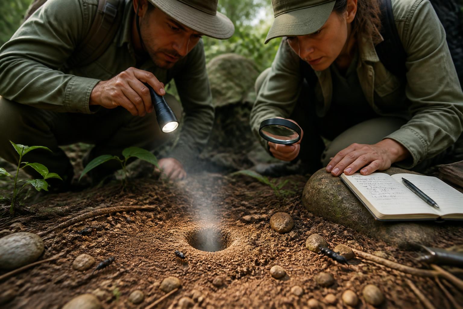 découvrez l'origine et le mystère du petit trou rond dans la terre à travers une exploration captivante qui révèle des secrets étonnants.