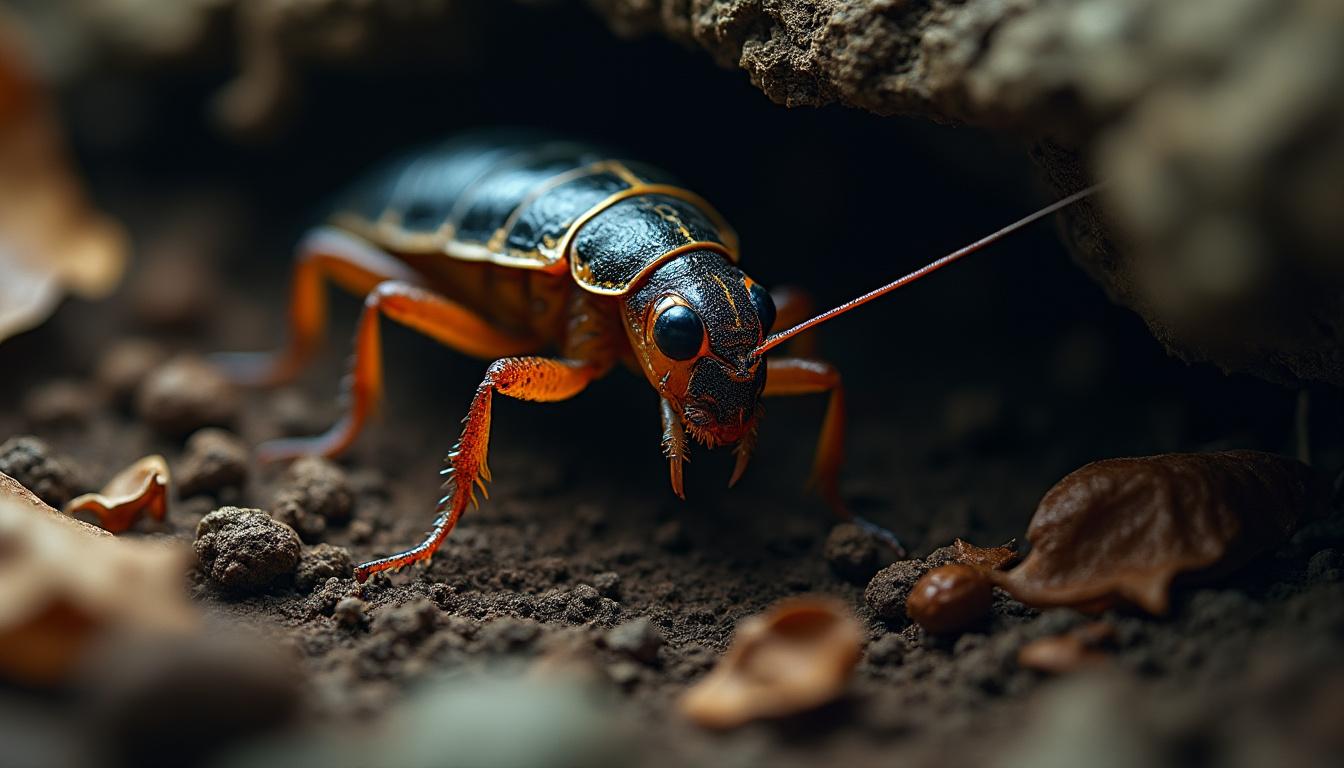 explorez une photo fascinante d'un insecte ressemblant à un cafard et plongez dans le monde secret et méconnu de ces créatures étonnantes.