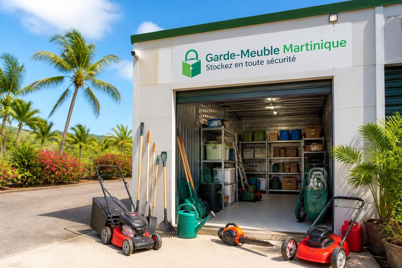 découvrez comment un garde-meuble en martinique vous permet de stocker efficacement et en toute sécurité votre matériel de jardin, tout en libérant de l'espace chez vous.