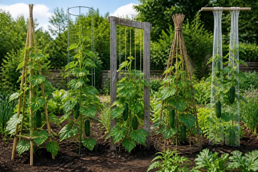 découvrez 5 idées innovantes pour fabriquer un tuteur de concombre et optimiser la croissance de vos plants dans votre jardin. conseils simples et pratiques à essayer dès maintenant !