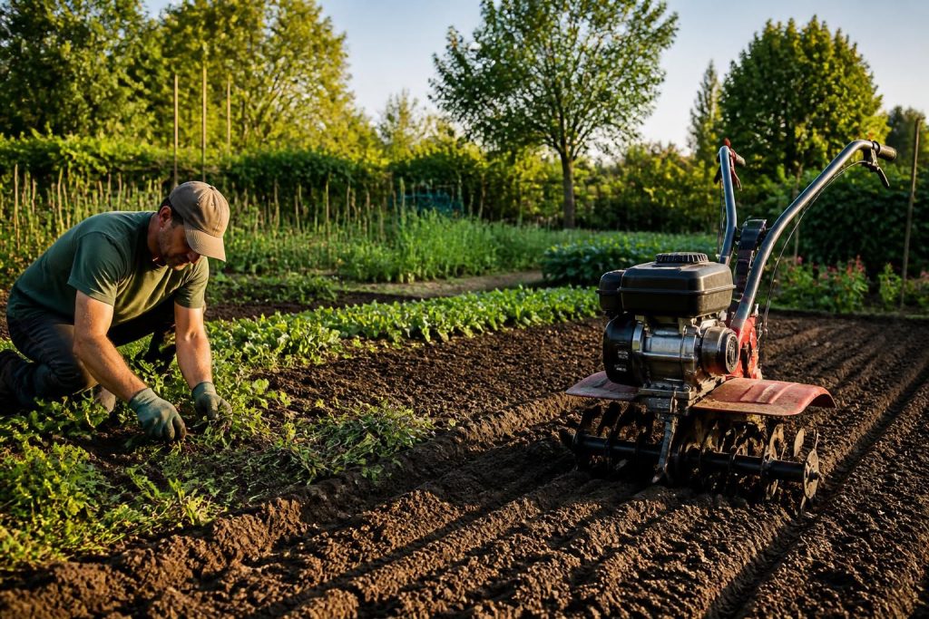 découvrez pourquoi il est important de désherber avant de passer le motoculteur pour obtenir un jardin impeccable et faciliter le travail du sol.