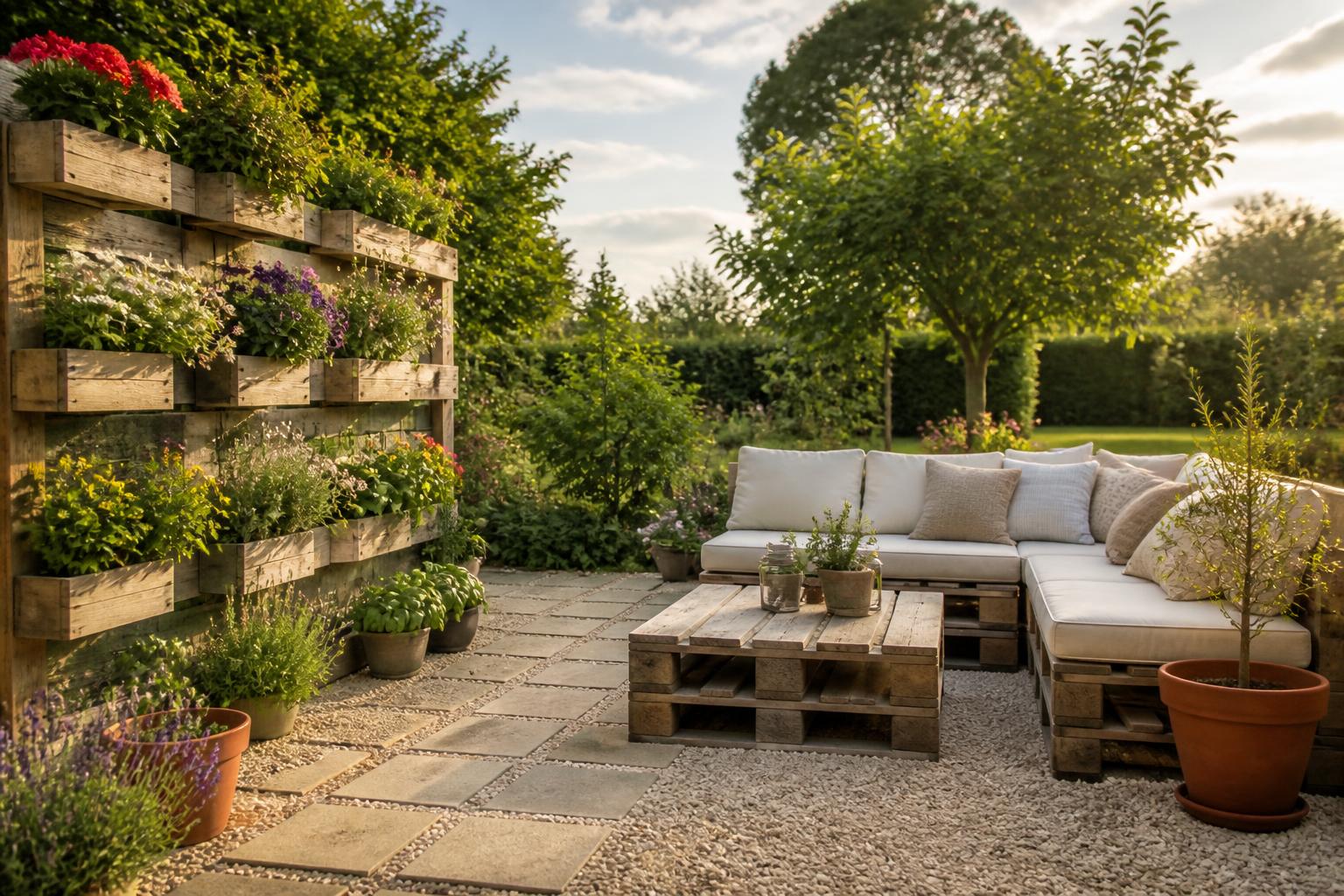 découvrez comment aménager votre jardin avec des palettes pour un extérieur tendance et économique. astuces diy simples et idées déco à petit prix pour un espace convivial.