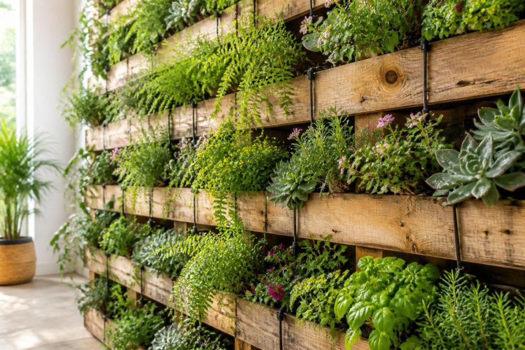 découvrez nos conseils pratiques pour réussir l'arrosage de votre mur végétal en palette et garder vos plantes en pleine santé.