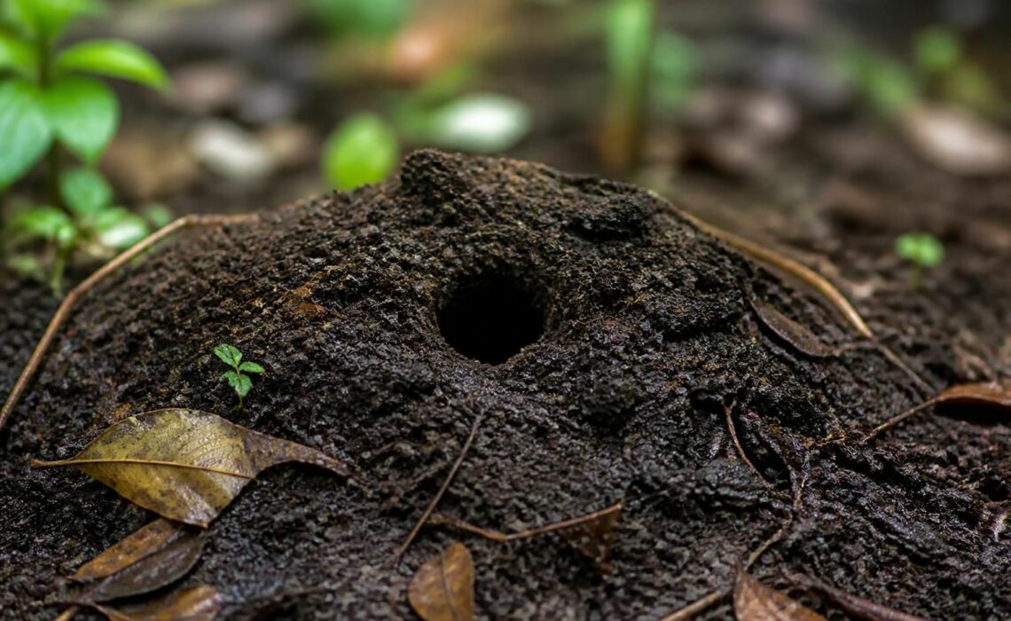 découvrez pourquoi un petit monticule de terre avec un trou peut révéler la présence de petits animaux dans votre jardin ou environnement naturel.