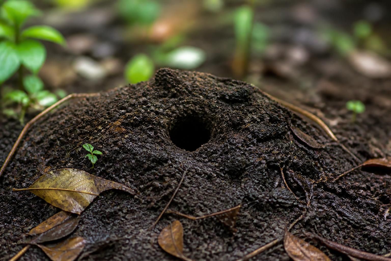 découvrez pourquoi un petit monticule de terre avec un trou peut révéler la présence de petits animaux dans votre jardin ou environnement naturel.