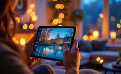 découvrez comment animer vos soirées avec des guirlandes et spots lumineux contrôlés facilement via la tablette samsung pour une domotique sur mesure et conviviale.