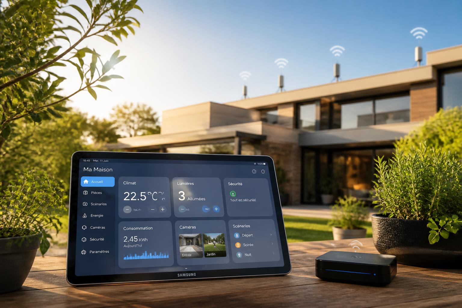 assurez une connexion wi-fi extérieure stable pour votre tablette samsung dédiée à la domotique. découvrez nos astuces pour un réseau sans décrochement et une automatisation fiable.