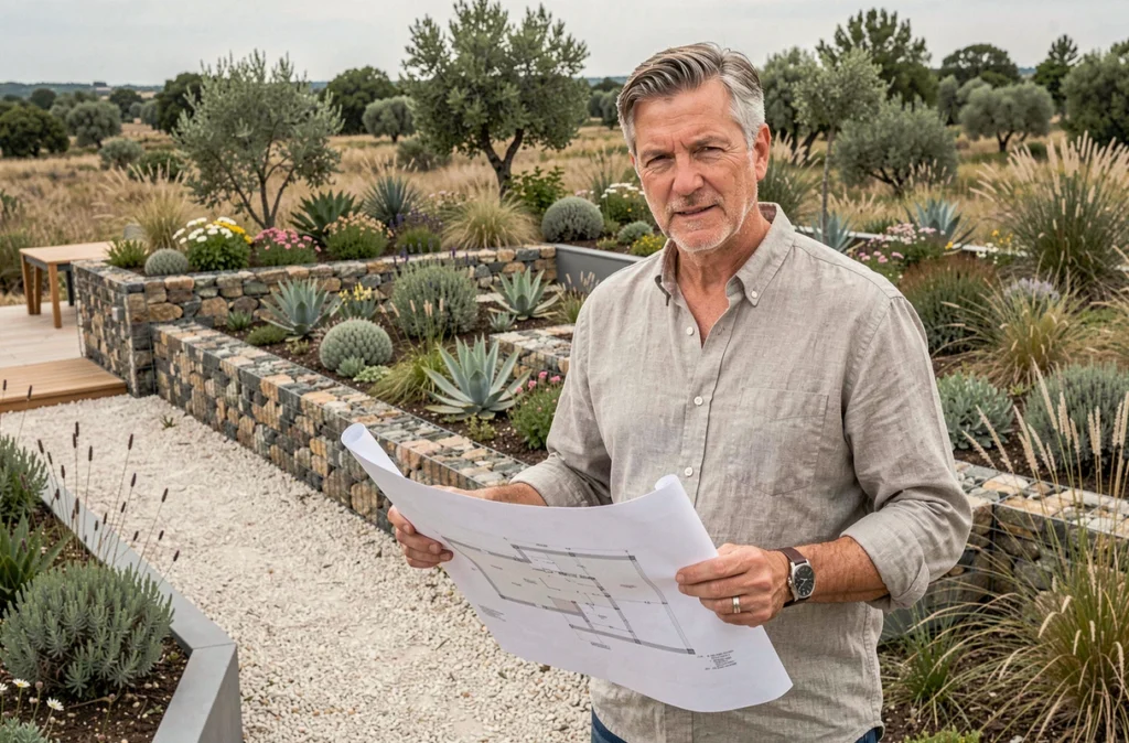 Architecte paysagiste d'Alternatives Paysages présentant un jardin écologique avec plantes indigènes et matériaux durables en Occitanie