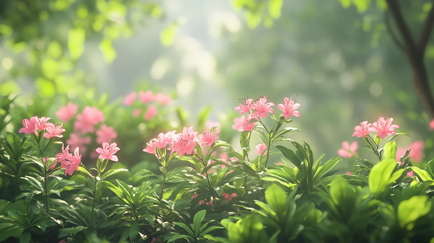 arbustes fleurs roses