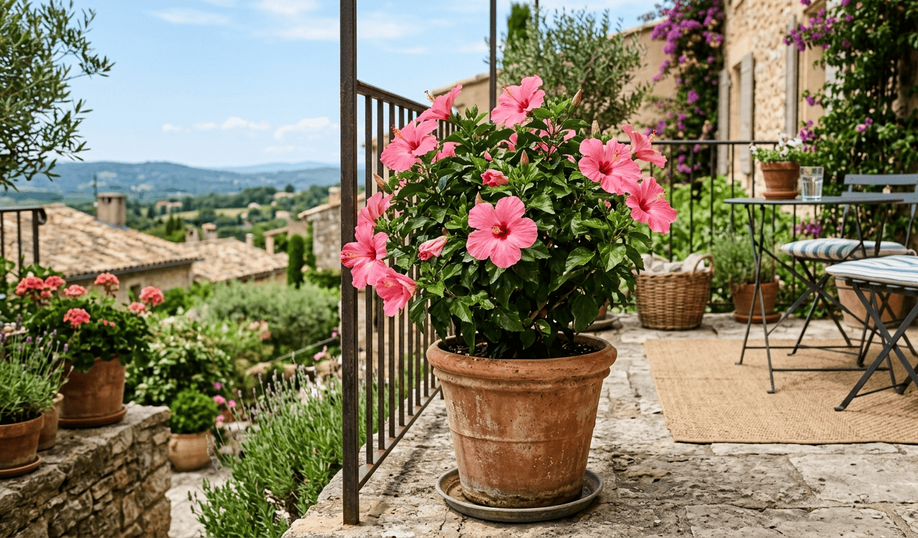 hibiscus en pot