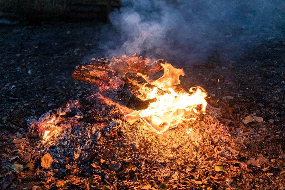 jardin en feu