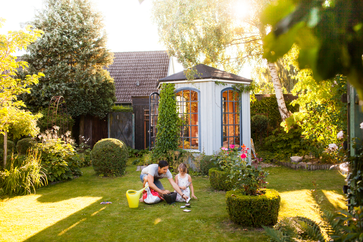 jardin facile à entretenir