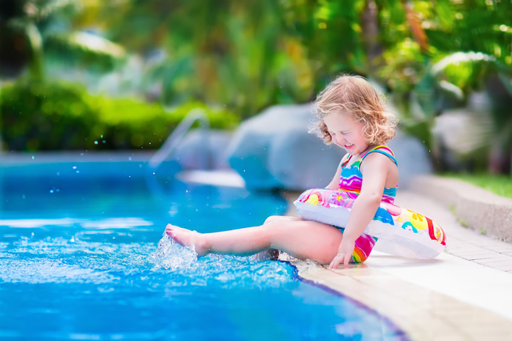 piscine avec plage immergée