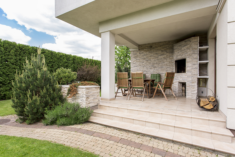 terrasse en pierre