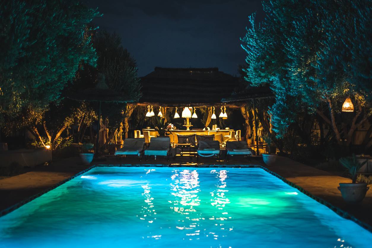 éclairage piscine